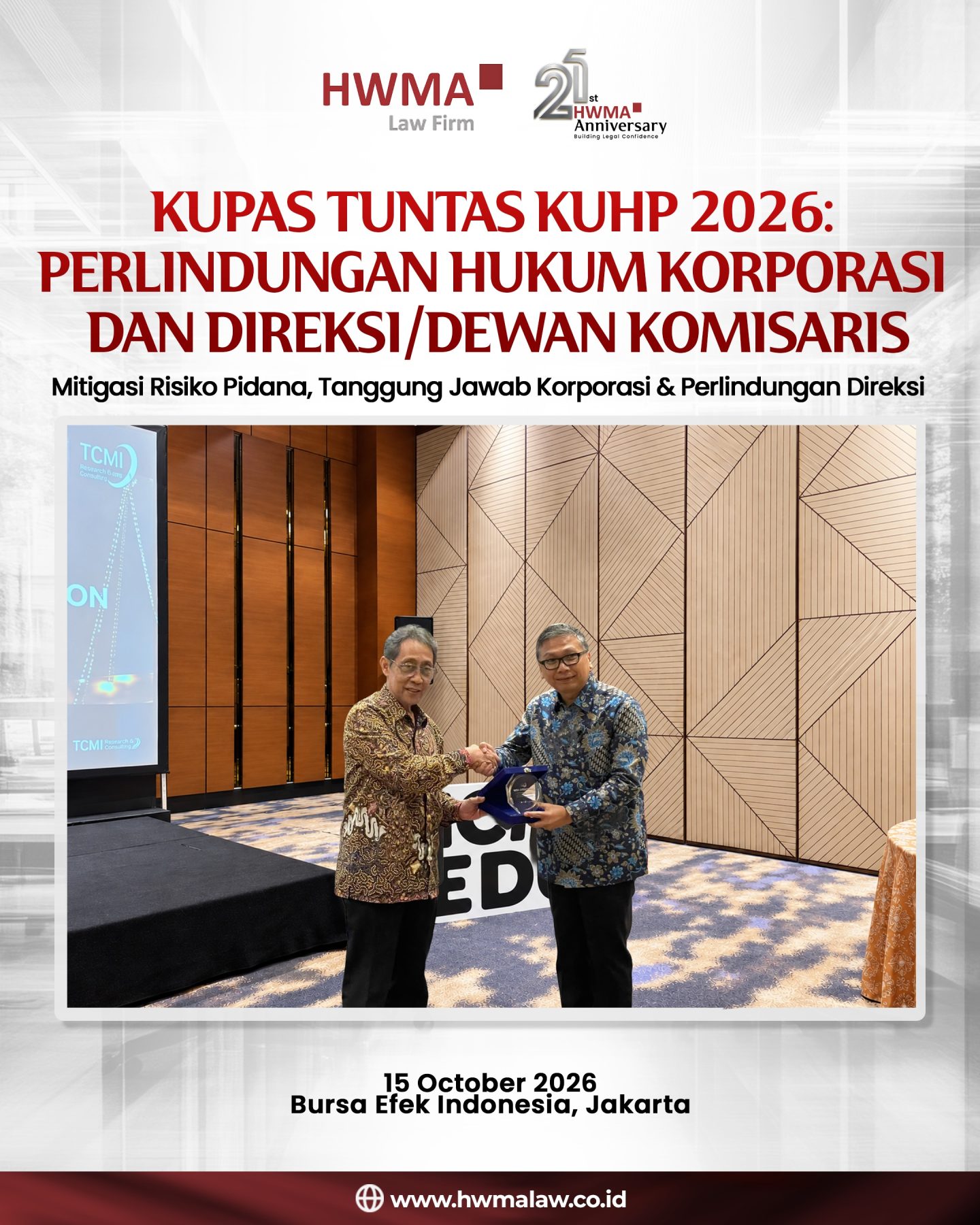 Kupas Tuntas KUHP 2026: Perlindungan Hukum Korporasi dan Direksi/Dewan Komisaris